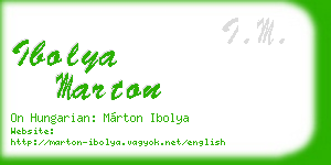 ibolya marton business card