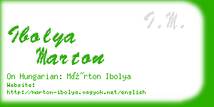 ibolya marton business card